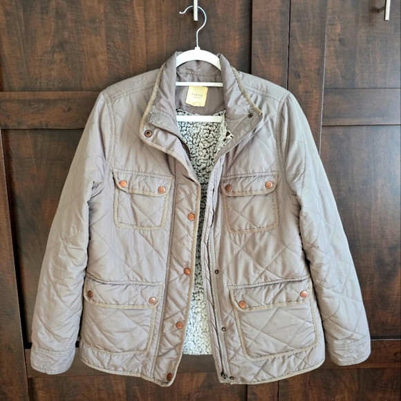 Harper Jackets & Blazers - Sherpa lined Olive jacket